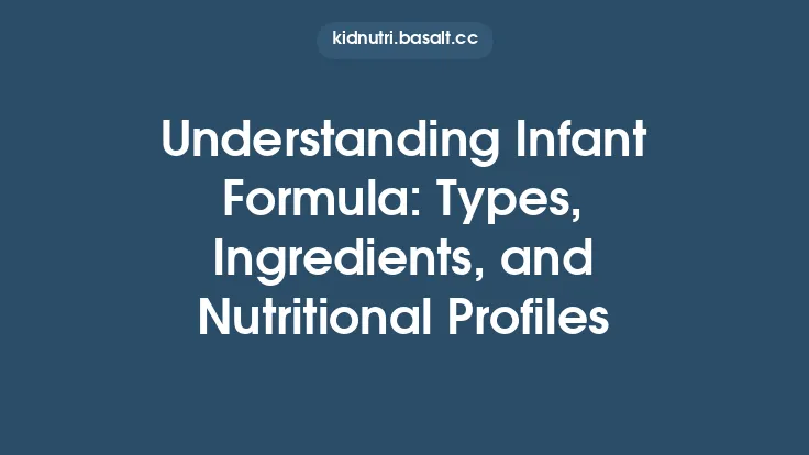 Understanding Infant Formula: Types, Ingredients, and Nutritional Profiles Thumbnail