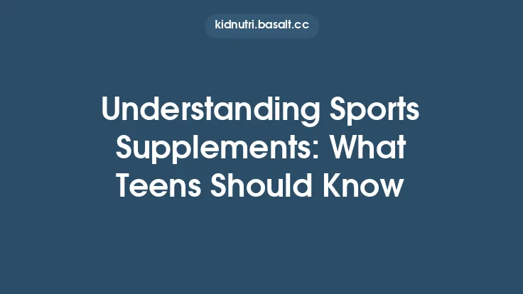 Understanding Sports Supplements: What Teens Should Know Thumbnail