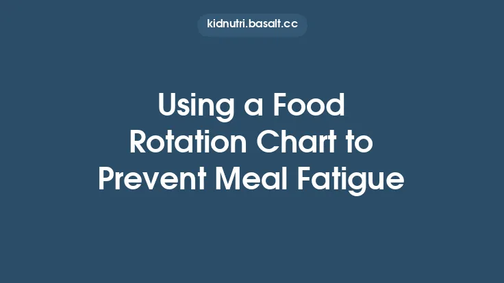 Using a Food Rotation Chart to Prevent Meal Fatigue Thumbnail