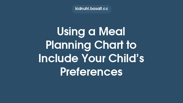 Using a Meal Planning Chart to Include Your Child’s Preferences Thumbnail