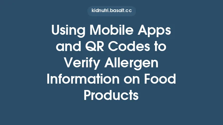 Using Mobile Apps and QR Codes to Verify Allergen Information on Food Products Thumbnail
