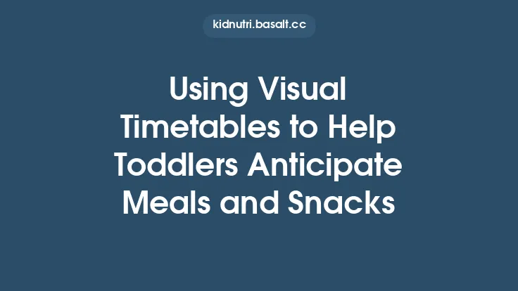 Using Visual Timetables to Help Toddlers Anticipate Meals and Snacks Thumbnail