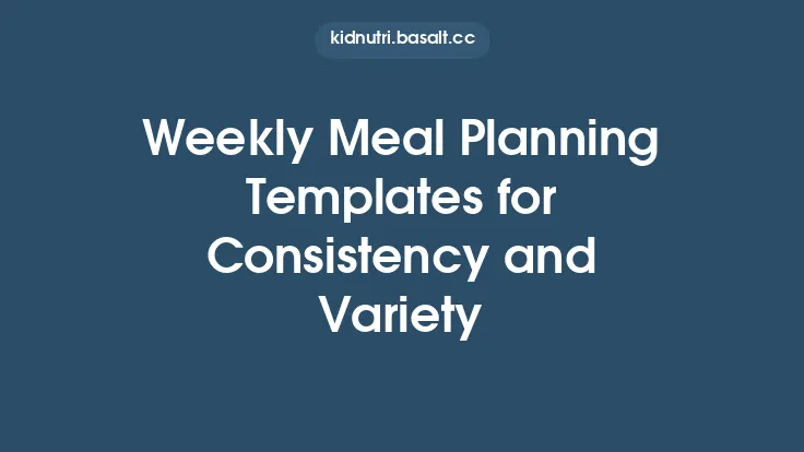 Weekly Meal Planning Templates for Consistency and Variety Thumbnail