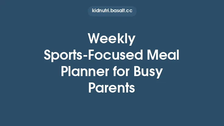 Weekly SportsâFocused Meal Planner for Busy Parents Thumbnail