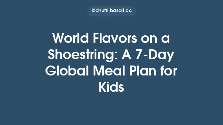 World Flavors on a Shoestring: A 7‑Day Global Meal Plan for Kids Thumbnail