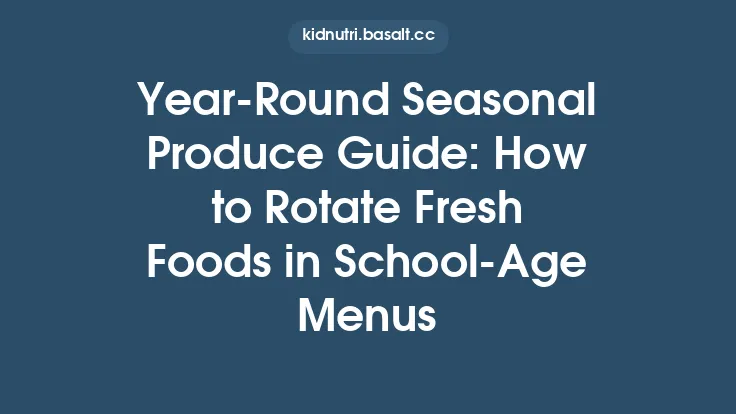 Year‑Round Seasonal Produce Guide: How to Rotate Fresh Foods in School‑Age Menus Thumbnail